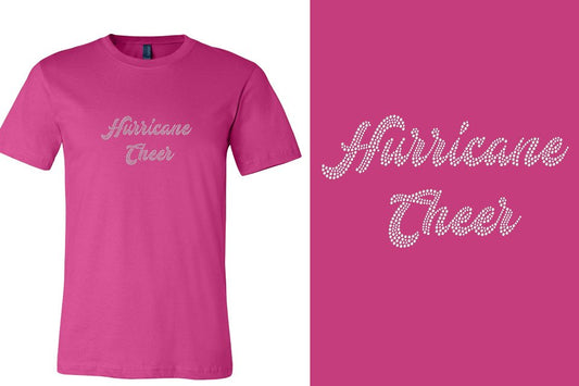 Rhinestones Hurricane script text stones 1-color Unisex t-shirt