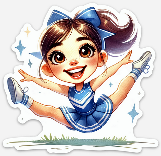 Cheerleader Blue 1 Sticker