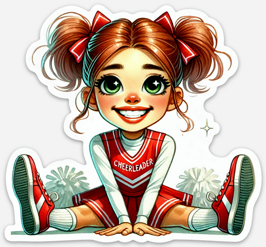 Cheerleader Red 2 Sticker