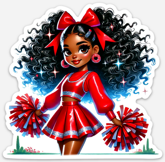Cheerleader Red 6 Sticker