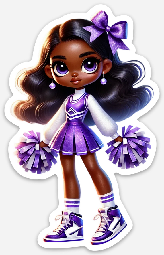 Cheerleader Purple 4 Sticker