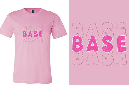 BASE 3-lines glitter rhinestones Unisex t-shirt