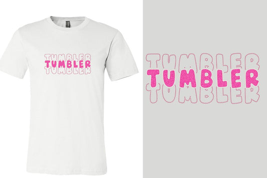 TUMBLER 3 lines glitter rhinestones Unisex t-shirt
