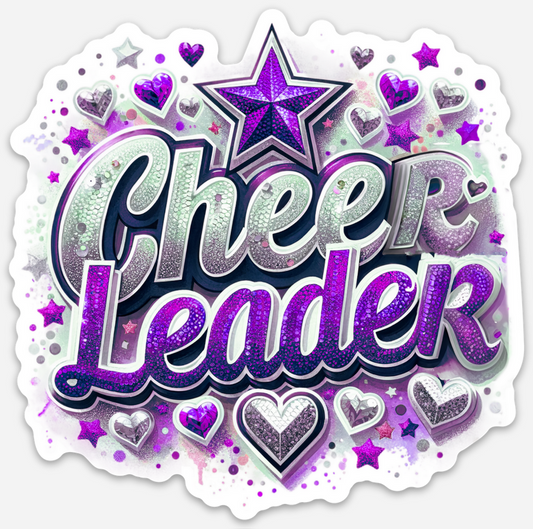 Cheerleadeer Purple Sticker